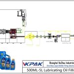 Automatic 500ML-5L Lubricating Oil Filling Line स्वयंचलित 500ML-5L वंगण घालणारी तेल भरणे